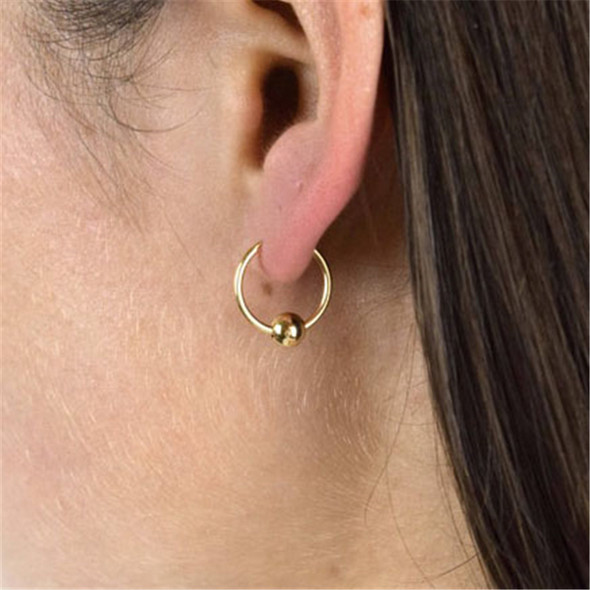 14K Gold Filled 12mm Hoop Earrings Gold Jewelry Gold Hoop Earrings Brincos Pendientes Oorbellen Boho Women Earrings