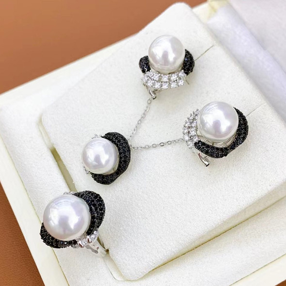 MeiBaPJ 925 Silver Natural Rice Pearls Fashion Simple Jewelry Set Pendant Earrings Fine Wedding Jewelry for Women