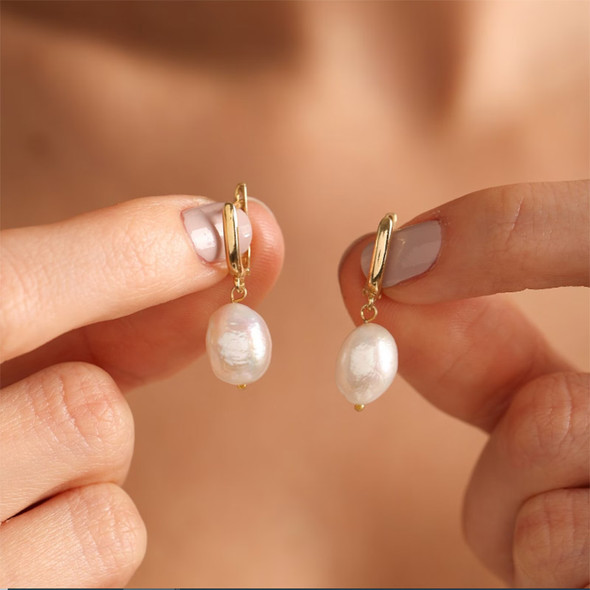 Imitation Pearl Earrings For Women Stainless Steel Geometric Hoop Pearl Earring Wedding Bridesmaid FashionJewelry Gift 2024 Imitation Pearl Earrings For Women Stainless Steel Geometric Hoop Pearl Earring Wedding Bridesmaid FashionJewelry Gift 2024