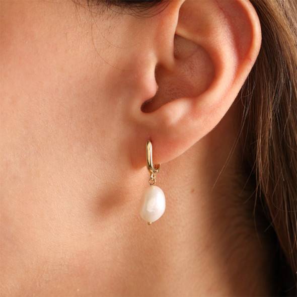 Imitation Pearl Earrings For Women Stainless Steel Geometric Hoop Pearl Earring Wedding Bridesmaid FashionJewelry Gift 2024 Imitation Pearl Earrings For Women Stainless Steel Geometric Hoop Pearl Earring Wedding Bridesmaid FashionJewelry Gift 2024