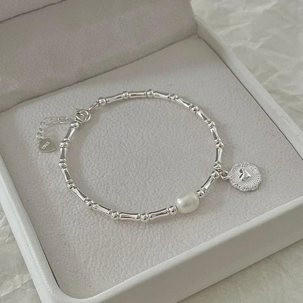 925 Sterling Silver Bracelet Partial Pearls Knots Bracelet for Women Fashion Luxury Design Bead Jewelry Charm Bracelet Gift