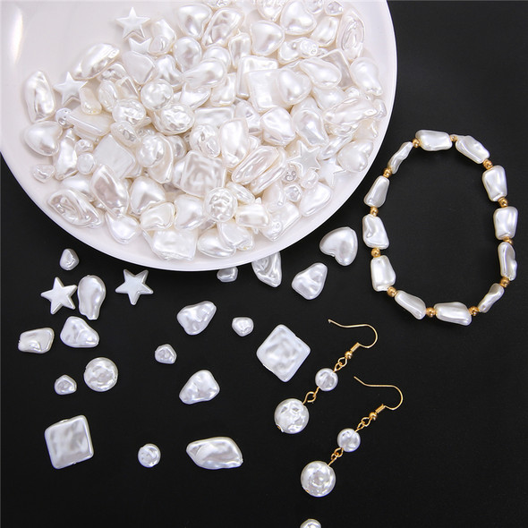 Irregular ABS Imitation Pearls Beads Acrylic Loose Beads for Jewelry Making DIY Necklace Earrings Hairclip Bracelet Necklace