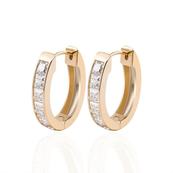 10K 14K 18K Gold D VVS Princess Cut Moissanite Hoop Earrings Women 4.8CT Lab Diamond Huggie Earrings Pass Tester with Gra Gift