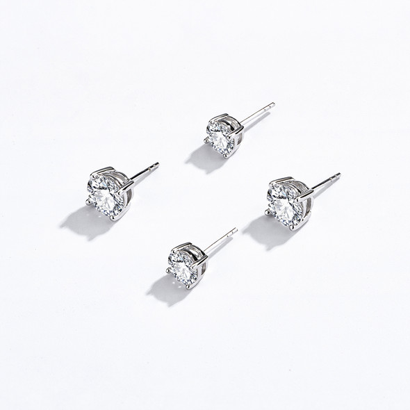 MINTYBOX 1 CT 6.5mm D Color Moissanite Stud Earrings 100% 10K 14K 18K Pure Gold For Women Top Quality Sparkling Wedding Jewelry