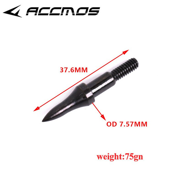 75 GrainTarget Arrow Point Archery Broadheads with Aluminum Insert ID