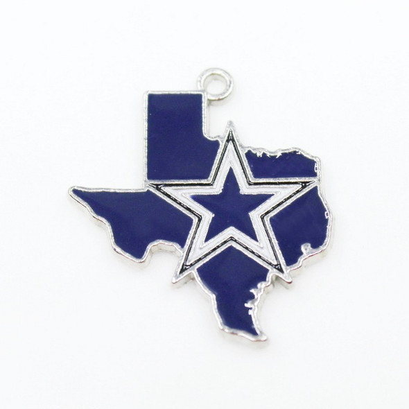 The Custom 20pcs/Lot Texas Star Dangle Charms Football Sports Hanging DIY Bracelet Necklace Pendants Jewelry