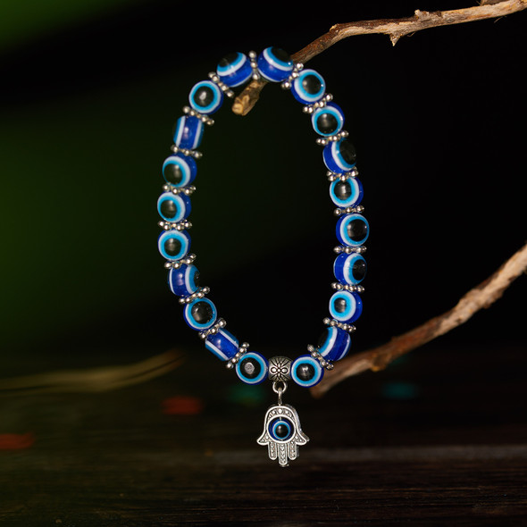 Turkish Lucky Evil Eye Bracelets Blue Evil Eye Bead Bracelet Men Women Handmade Lucky Jewelry Charm Bracelet Female