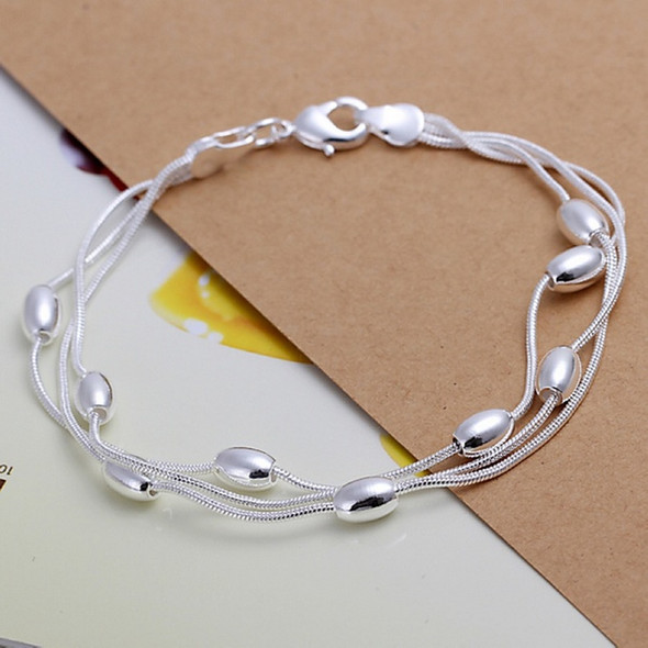 fashion design product beautiful Silver color Jewelry High quality Bracelet bead chain women lady wedding with , H236