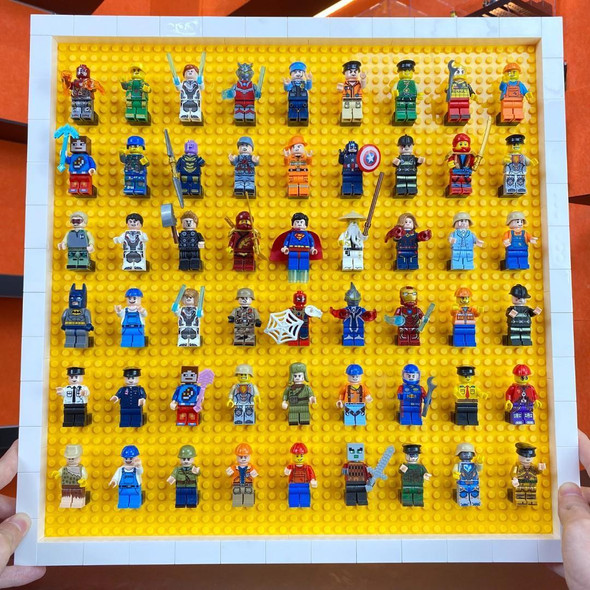 Assembled Toys Compatible with LEGO Minifigure Figures Display Box Building Blocks Wall Photo Frame Children Boys