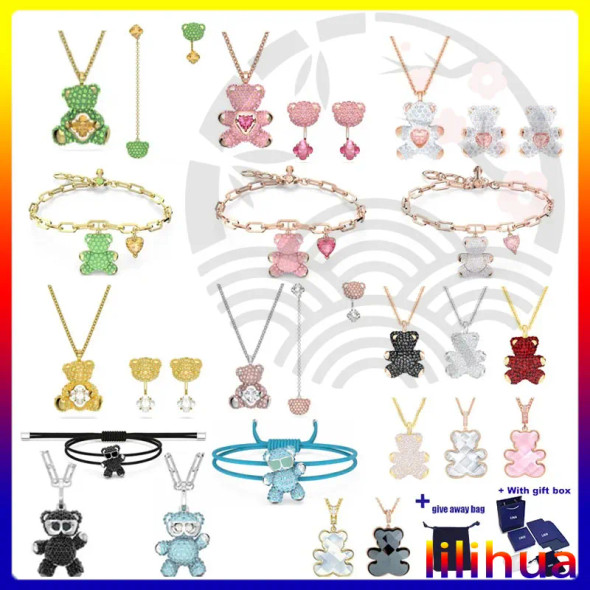 S 2024 Fashion Jewelry New CHINESE ZODIAC .TEDDY Set Exquisite Bull Shape. Bear Pattern Female Romantic Luxury Jewelry Gift