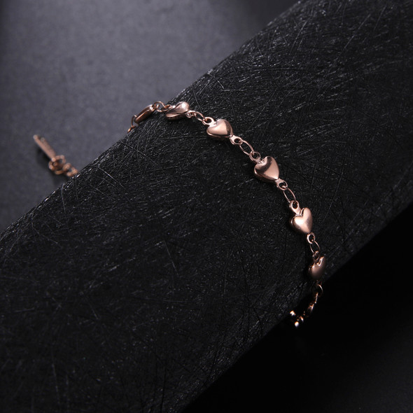 Heart Chain Bracelets Stainless Steel Women’s Bracelet Gold Plated Jewelry for Lover Fashion Anniversary Memory Gifts