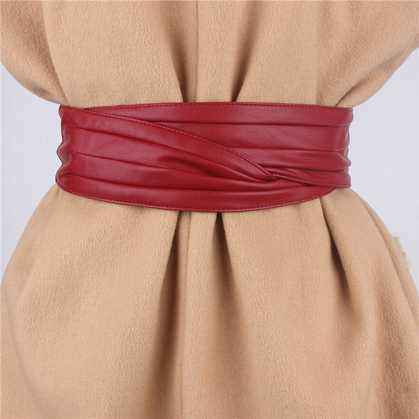 luxury designer women Waist wide leather belts for dress coat corset belt without buckle cummerbunds ceinture female ladies