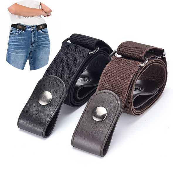 Buckle-Free Belt for Jean Pants,Dresses,Fashion No Buckle Stretch Elastic Waist Belt for Women/Men,No Bulge,No Hassle Waist Belt