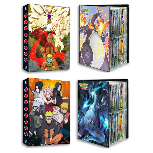 The New 240Pcs Pokemon Goddess Story Naruto Anime Peripherals Cartoon Holder Binder Album Collection Card Toys Gift