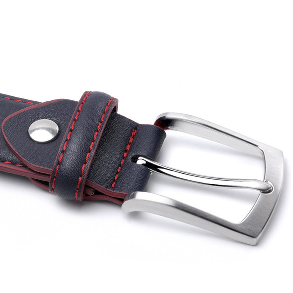 Men Leather Belt Casual Pin Buckle Belt Dark Blue Color Men's Belts Cummerbunds ceinture homme