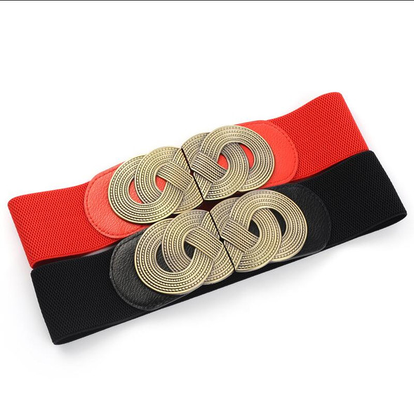 Lady Belts Luxury Wide Elastic Cummerbunds For Women Dress decorate Belts Vintage buckle women's trendy design coat waist belt