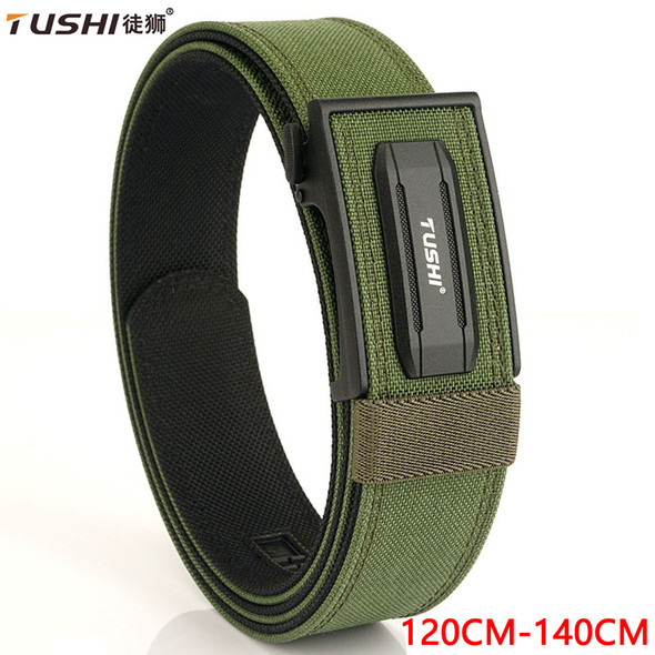 TUSHI New Hard 140CM Gun Belt for Men and Women Alloy Automatic Buckle Tactical IPSC Outdoor Belt 1100D Nylon Military Belt Male