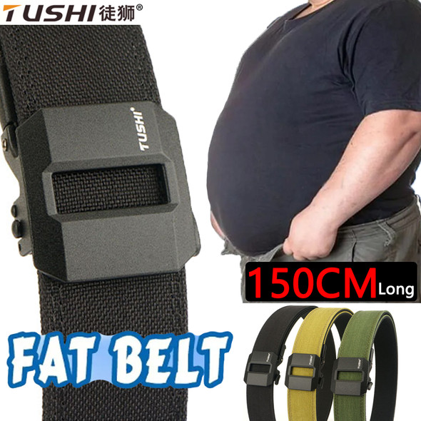 TUSHI New 150cm Military Gun Belt For Men Nylon Metal Automatic Buckle Police Duty Tactical Belt Outdoor Girdle IPSC Accessories
