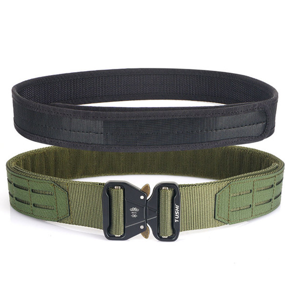 TUSHI 1.7 Inch Army Style Combat Belts Quick Release Tactical Belt Fashion Men Military Canvas Waistband Outdoor Hunting