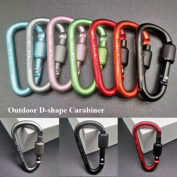 1Pc Outdoor Sports Multi Color Aluminium Alloy Safety Buckle Keychain with Lock Camping Hiking Climbing Button D-shape Carabiner 1Pc Outdoor Sports Multi Color Aluminium Alloy Safety Buckle Keychain with Lock Camping Hiking Climbing Button D-shape Carabiner