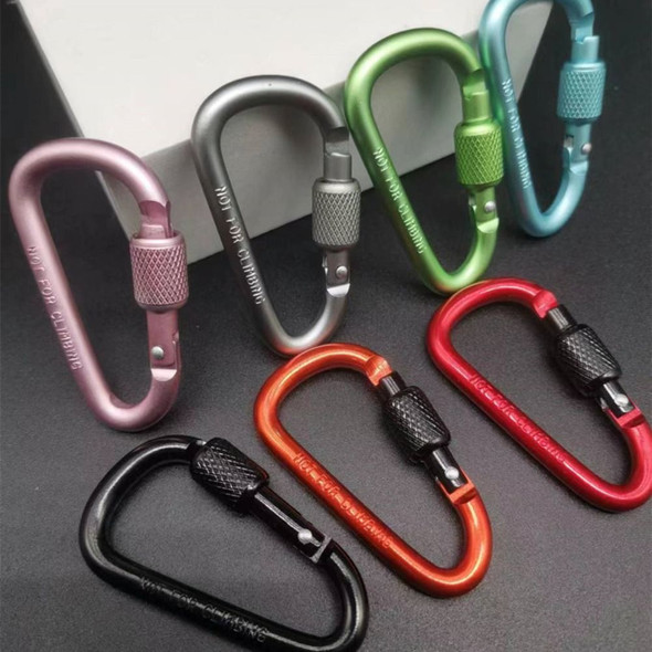 1Pc Outdoor Sports Multi Color Aluminium Alloy Safety Buckle Keychain with Lock Camping Hiking Climbing Button D-shape Carabiner 1Pc Outdoor Sports Multi Color Aluminium Alloy Safety Buckle Keychain with Lock Camping Hiking Climbing Button D-shape Carabiner