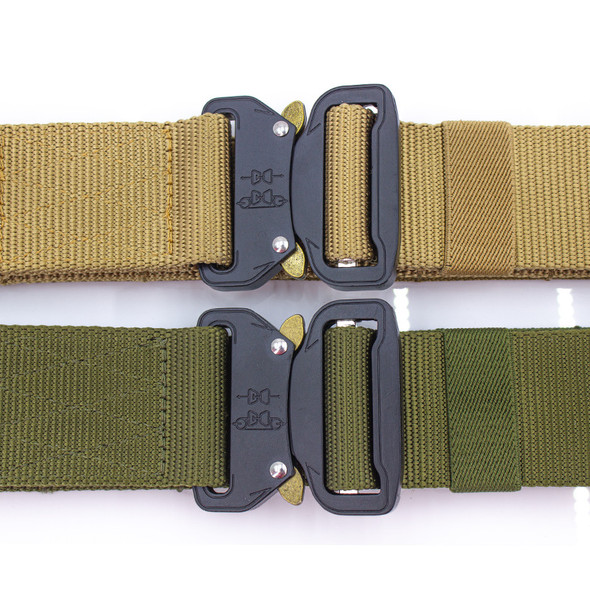 Tactical Outdoor Adjustable Internal and External Combat Belt Canvas Double Layer Thickened Waistband Belt