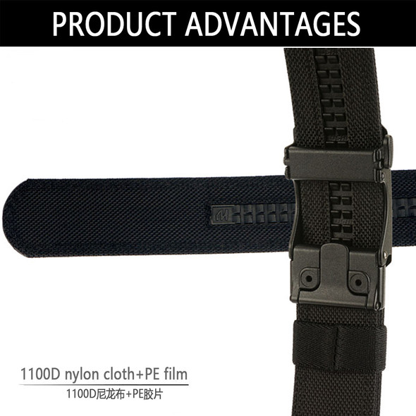 TUSHI New Hard Gun Belt for Men and Women Alloy Automatic Buckle EDC Tactical Outdoor Belt 1100D Nylon Military IPSC Belt Male