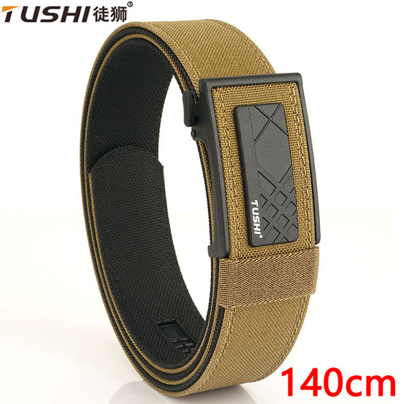 TUSHI New 140cm Military Gun Belt for Men Nylon Metal Automatic Buckle Police Duty Belt Tactical Outdoor Girdle IPSC Accessories