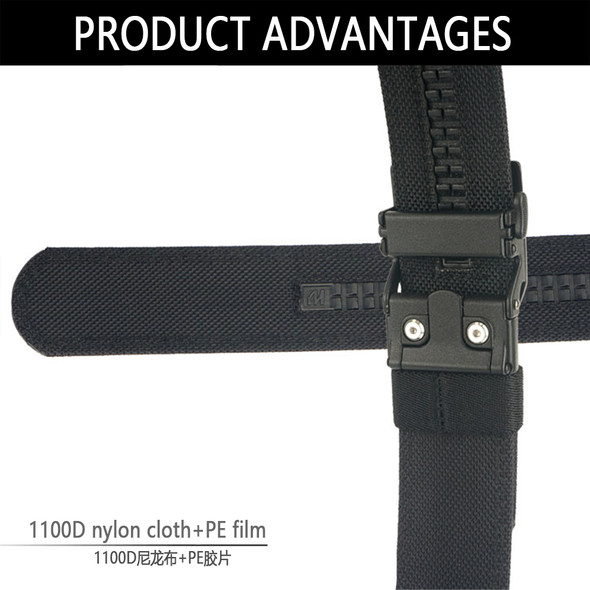 TUSHI New Men's Military Tactical Belt Tight Sturdy Nylon Heavy Duty Hard 140cm for Male Outdoor Casual Belt Automatic Waistband