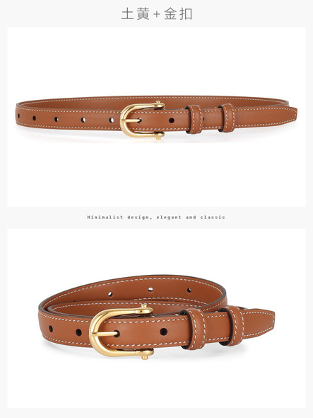 Genuine Cow Leather Women Belt 2024 New Fashion Designer Waistband for Women Casual Pants Waist Band High Quality Luxury Brand