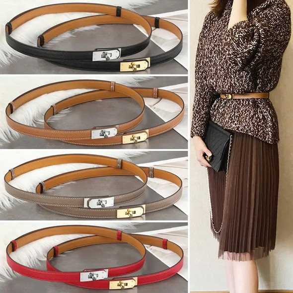 New Ladies Genuine Leather belt 1.8cm Designered Women Belts Buckle Girls Dress Jeans Trench Waistband Belt for women party belt