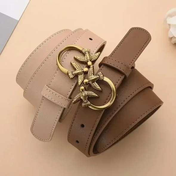2024 New Genuine Cow Leather Women Belt Fashion Designer Waistband for Women Casual Pants Waist Band High Quality Luxury Brand