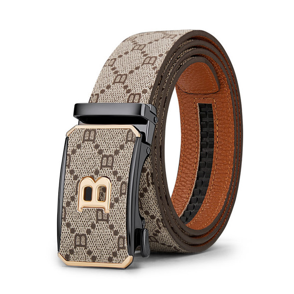 Men's Belt Business Fashionable Belt for Men Letter B Buckle Belt Male Boss Style