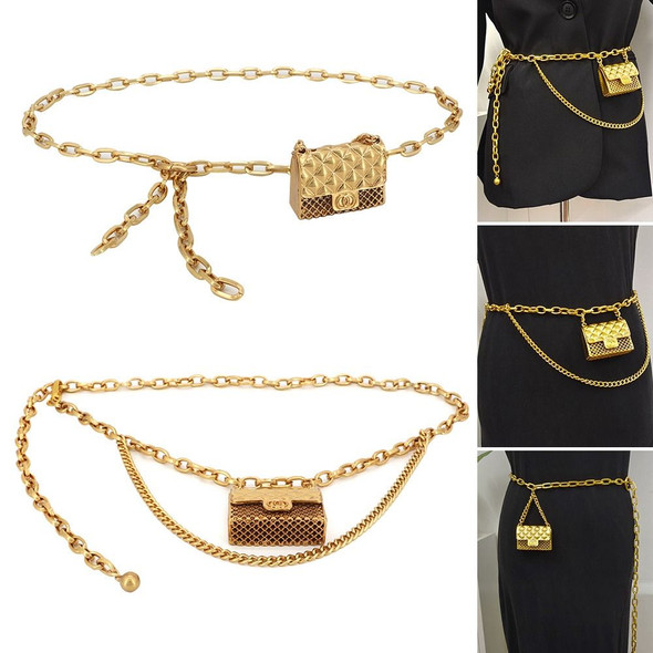 Luxury Designer Chain Belts for Women's Dress Jeans Trousers Mini Vintage Waist Gold Metal Bag Tassel Body Jewelry Accessories
