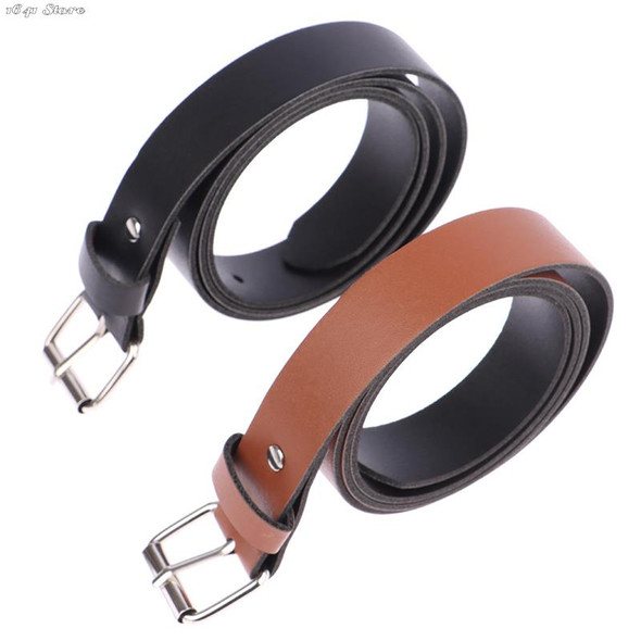 NEW 1Pc 100CM Leather Belt Fashion Waist Belts Metal Circle Buckle Waistband Pants Decorative Belt Women Clothing Accesories