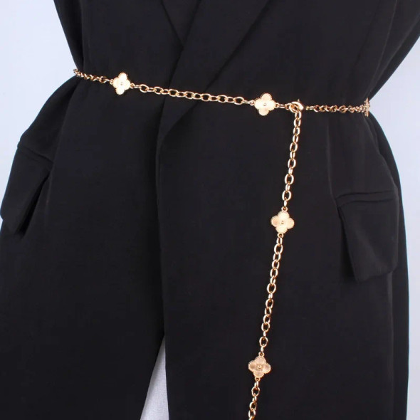 2023 Temperament Women's Waist Chain Metal Texture Chain Fashion Daily Versatile Dress Evening Dress Decoration Waist Women Belt