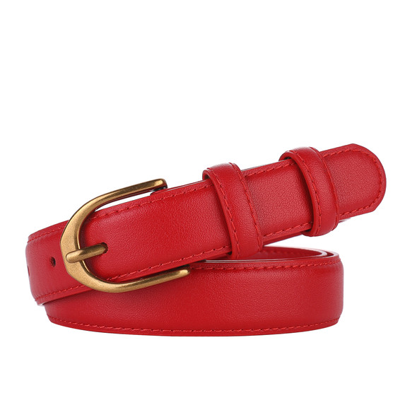 Fashion Genuin Leather 2.3cm wide gold buckle Women belt 7 Colors can be matched dress and jeans Women‘s belts luxury