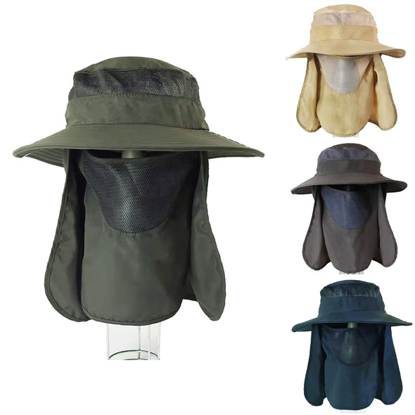 Men and Women Detachable Big Brim Protection Visors Bucket Hat Sunscreen Fisherman Hats Fishing Cap Mountaineering Hat