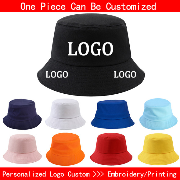 Custom LOGO Design Bucket Hat Women Men Embroidered Print Logo Summer Casual Fishermen Cap Brim Kpop Panama Bob Bucket Gorros Custom LOGO Design Bucket Hat Women Men Embroidered Print Logo Summer Casual Fishermen Cap Brim Kpop Panama Bob Bucket Gorros