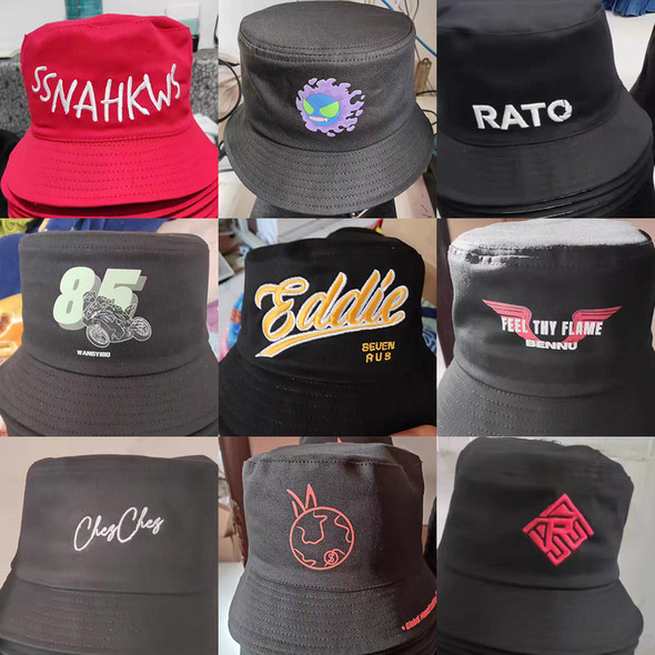 Custom LOGO Design Bucket Hat Women Men Embroidered Print Logo Summer Casual Fishermen Cap Brim Kpop Panama Bob Bucket Gorros Custom LOGO Design Bucket Hat Women Men Embroidered Print Logo Summer Casual Fishermen Cap Brim Kpop Panama Bob Bucket Gorros