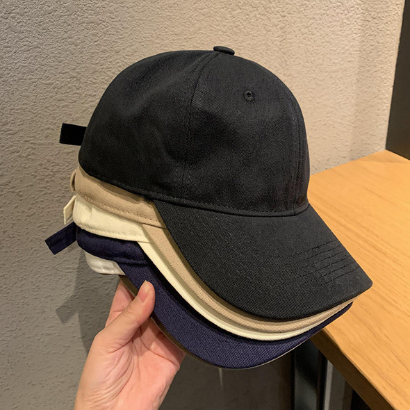 Retro Solid Color Unisex Baseball Cap Soft Cotton Outdoor Sunscreen Hat For Men Women All-match Adjustable Hip Hop Caps