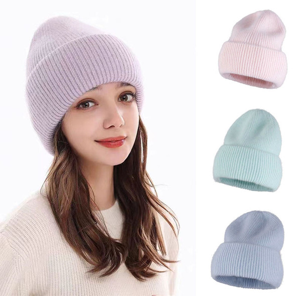 2023 new Hot Selling Winter Hat Real Rabbit Fur Winter Hats For Women Fashion Warm Beanie Hats Solid Adult Cover Head Cap