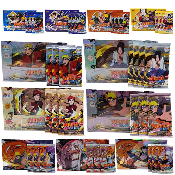 KAYOU Original Naruto Cards Uzumaki Sasuke Ninja Game Collection Rare Cards Box Flash Cards Toys For Children Christmas Gift