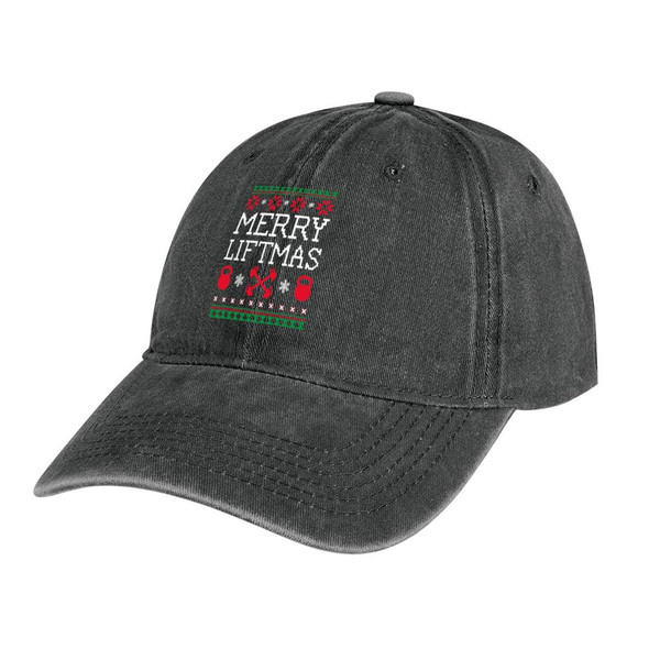 Merry Liftmas - Fun Gym Working LIfting Ugly Festive Design Cowboy Hat Horse Hat hiking hat Boy Child Women's