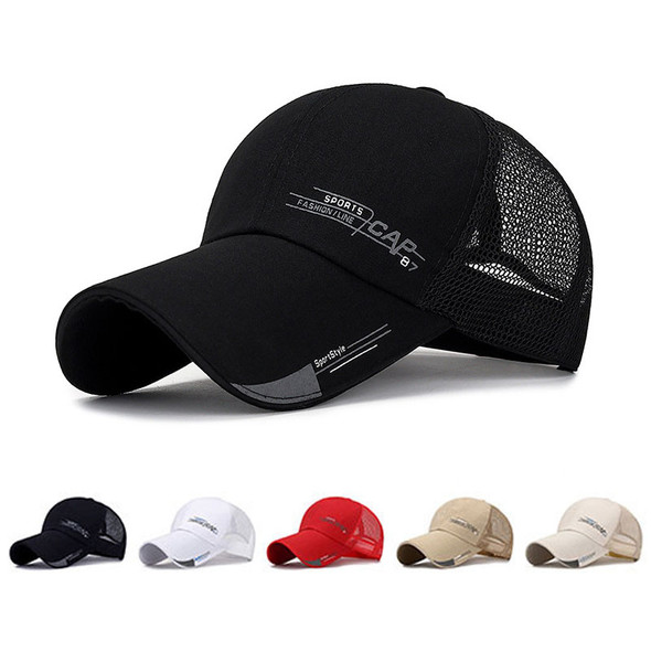 Men Mesh Baseball Caps Headgear Canvas Visor Sun Hat Fashion Outdoor Classic Mesh Leisure Sun Protection Hats Hip Hop Cap