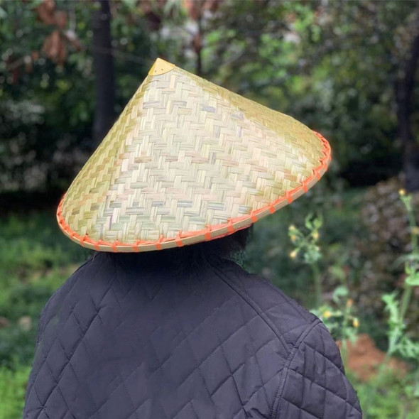 Chinese Bamboo Hat for Adult Unisex Cosplay NinjaConical Sun Cap Handwoven Fisherman Hat Rice Farmer Hat for Men Women