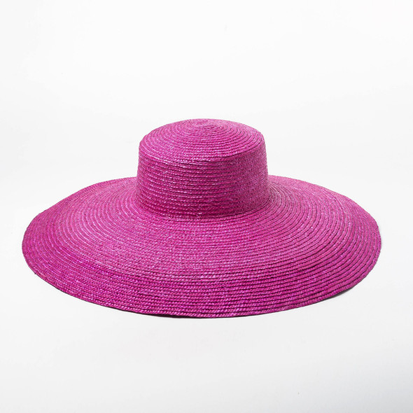 Spring and summer new enlarged hat flat straw straw hat ladies stage concave shape sun hat