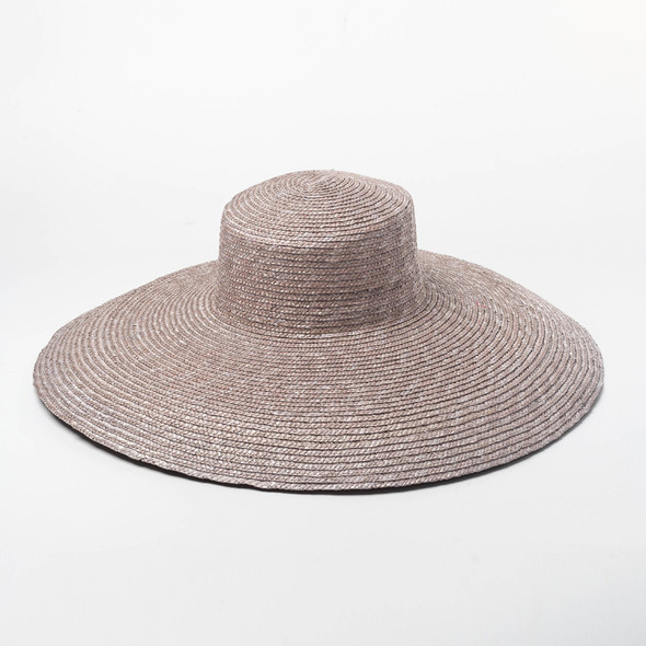 Spring and summer new enlarged hat flat straw straw hat ladies stage concave shape sun hat