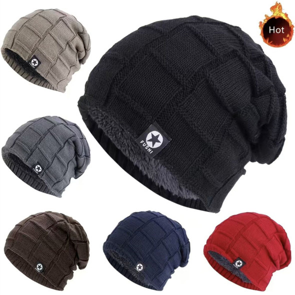 New Unisex Fleece Lined Beanie Hat Knit Warm Winter Hat Thick Soft Stretch Hat For Men And Women Fashion Skullies & Beanie