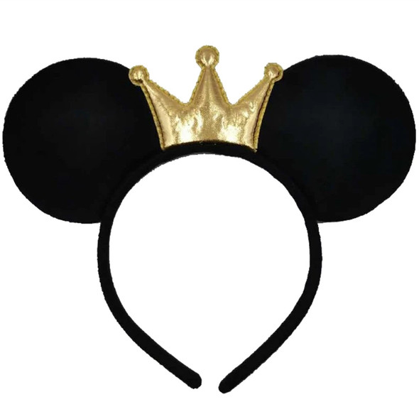 Disney Crown Headband Baby Dot Bow Head Bands Women Classic Minnie Ears Hairband Girls Simple Mickey Mouse Hair Accessories Kids